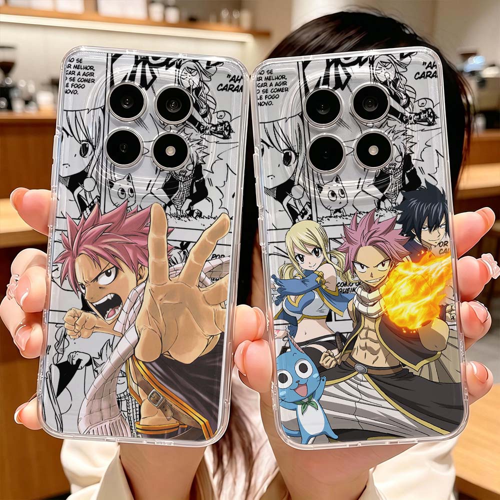 Xiaomi Redmi Note 14 - Capa Protetora Transparente FAIRY TAIL Natsu